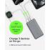 Belkin BoostCharge, USB C Power Bank 10000 mAh w/ 2xUSB-A Ports, 15W, iPhone 17, Air, Pro, Samsung Galaxy S25, iPad, Nintendo Switch 2, Google Pixel 10, etc. - Gray